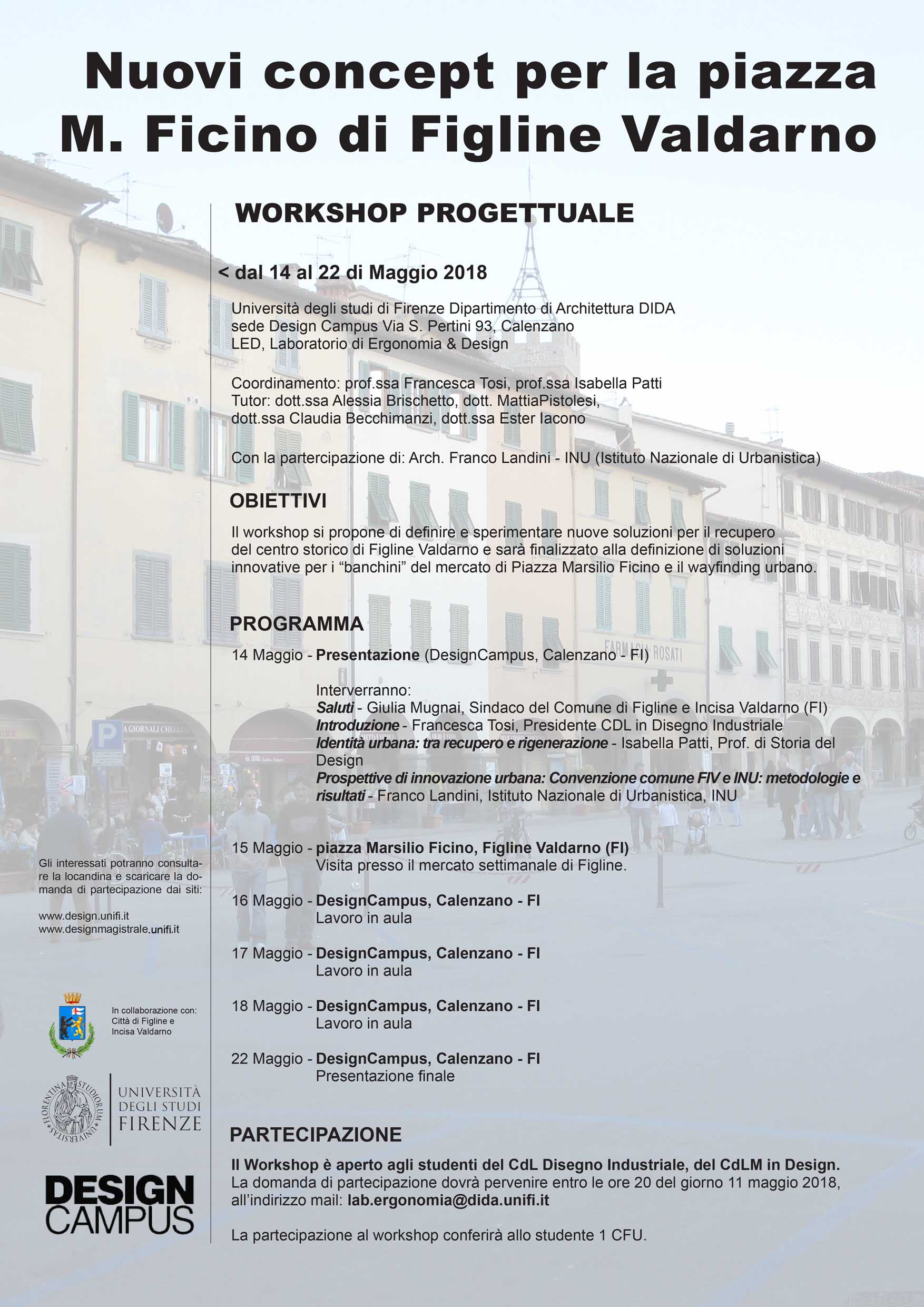 Nuovi concept per la piazza M. Ficino di Figline Valdarno